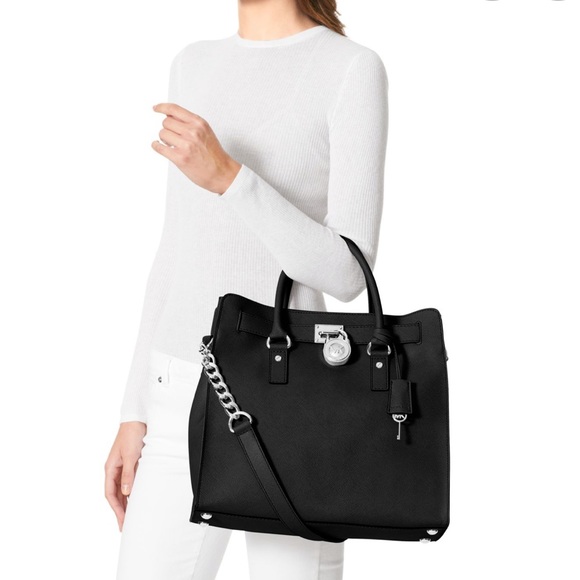 Michael Kors Black Hamilton Bag - Picture 1 of 8